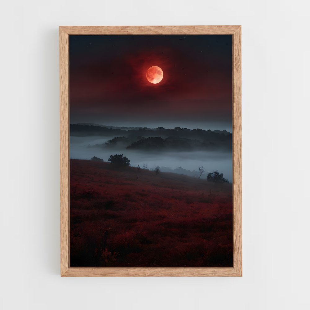 Poster Énigmatique Lune Pourpre – affiche Système solaire (vue 4)